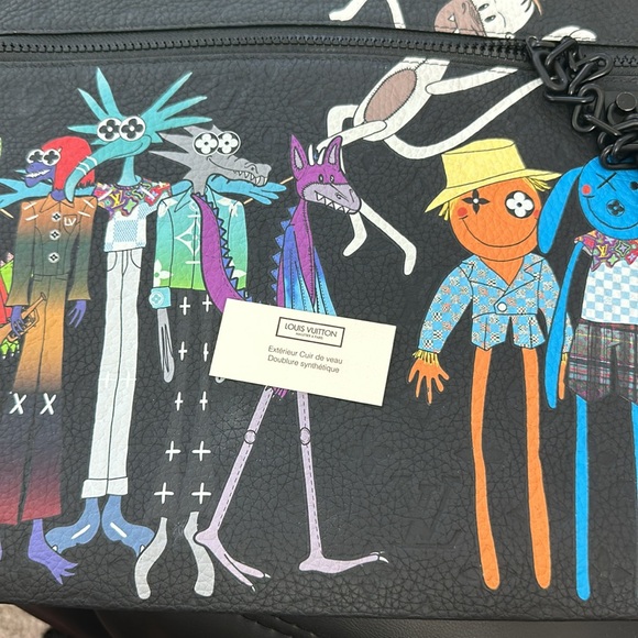 LOUIS VUITTON Virgil Abloh Monogram Taurillon Zoom With Friends A4 Pouch Clutch - Picture 5 of 10